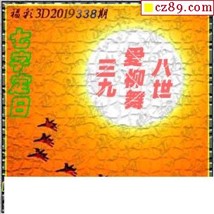 真怪字神贴2019338期3d图谜
