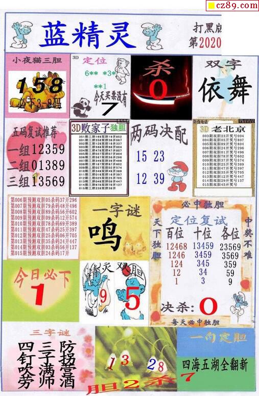 2020015期3d图谜汇总(五)