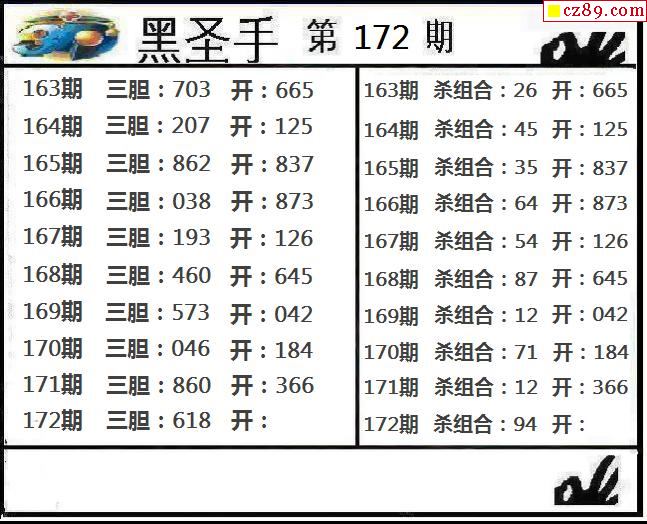 黑圣手2021172期3d图谜