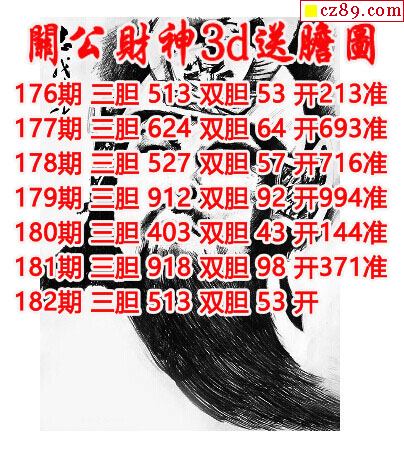 2021182期3d图谜汇总(九)