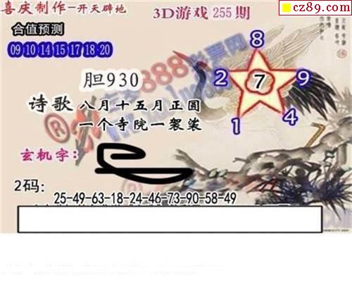 2021255期3d图谜汇总(一)
