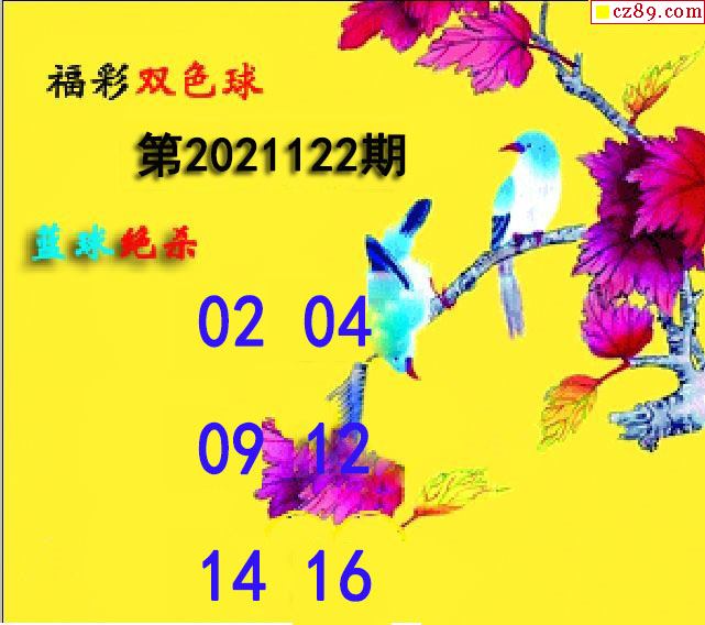 2021年122期牛彩网双色球字迷图谜汇总