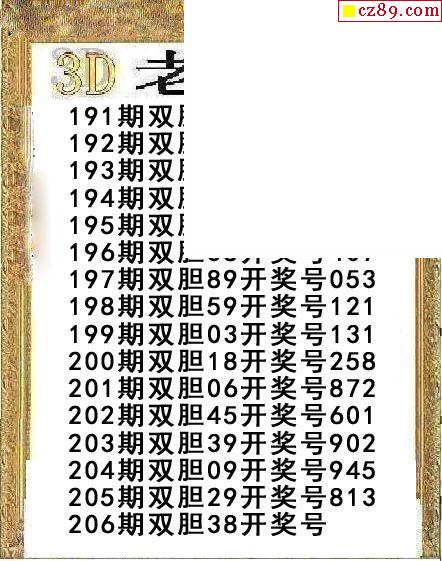 正老北京2021206期3d图谜